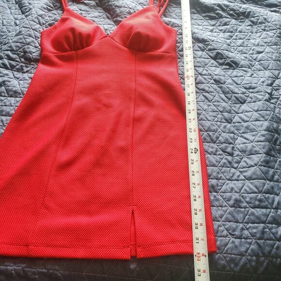Speechless Size S Piqué Mini Dress in Cherry Red Y2K Club Party - Picture 8 of 8